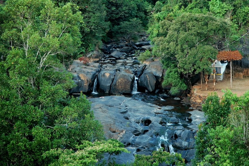 Somavathi Falls waterfall and greenery